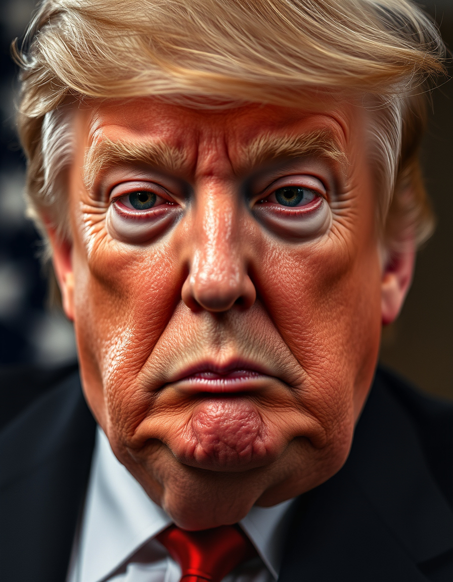 sad angry Trump